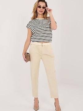 corduroy trousers Italy Moda  Women\'s corduroy trousers in an elegant cigarette cut, which will work perfectly in everyday stylizations. Made of high-quality cotton and 