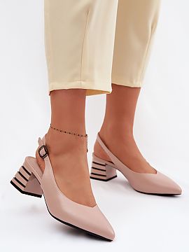 Heeled sandals Step in style  Women\'s sandals by the Vinceza brand are an elegant proposal for women who appreciate classic style and comfort. Made of eco leather, they 