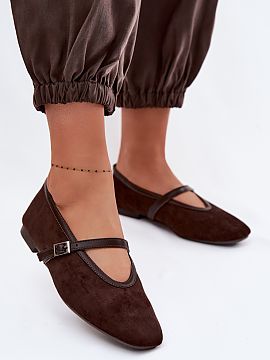 Ballet flats Step in style  Women\'s ballet flats made of eco-suede are an elegant and comfortable everyday option. The soft material gives the footwear a subtle look, 