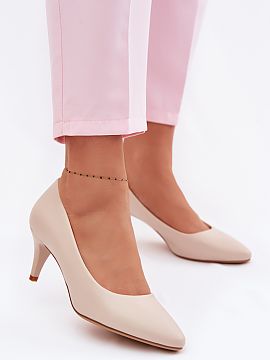 High heels Step in style  Women\'s pumps by Sergio Leone are an elegant model with a timeless character. Made of eco-leather, they look stylish and perfectly compleme