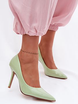 High heels Step in style  Pumps made of lacquered eco leather are an elegant and timeless proposition that perfectly emphasizes feminine style. The shiny upper attrac
