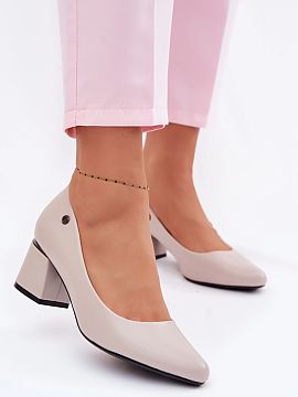 Block heel pumps Step in style  Women\'s pumps from the Vinceza brand are classic elegance in a modern edition. Made of eco-leather, they look stylish and are an excellent 