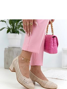 Block heel pumps Solea  Stylish openwork pumps are the perfect choice for women who appreciate comfort and elegance in their everyday outfits. Made of high-quality 