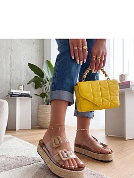 Platform sandals Solea  Stylish platform sandals with decorative braiding are the perfect choice for summer for women who appreciate comfort and trendy design. Made