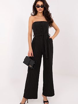 Suit Italy Moda  The women\'s jumpsuit in stripes is an elegant and functional proposition that will work well in everyday stylizations, for work, and for mo