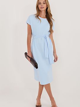 day dress Rue Paris  Simple, summer everyday dress made of pleasant to the touch cotton, which ensures comfort even on warmer days. The smooth material gives it 