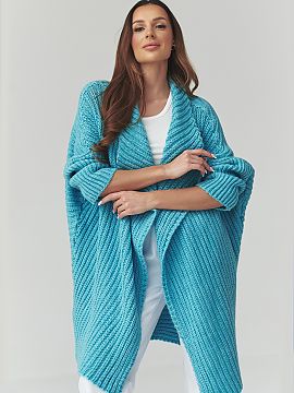 Cardigan Makadamia  This long women\'s sweater is a perfect choice for women who value comfort, style, and timeless design. The cardigan-style model stands out 