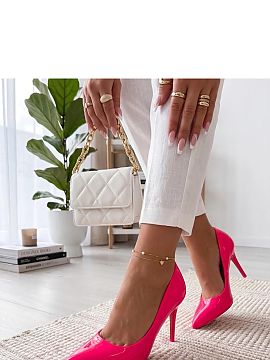 High heels Solea  Elegant high heels made of patent leather are a timeless choice for women who appreciate classic style in a modern version. The shiny finish