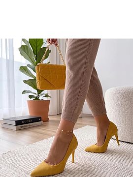 High heels Solea  Classic pumps with elegant finish made of ecological suede leather are a perfect choice for women who appreciate style and comfort. The matt
