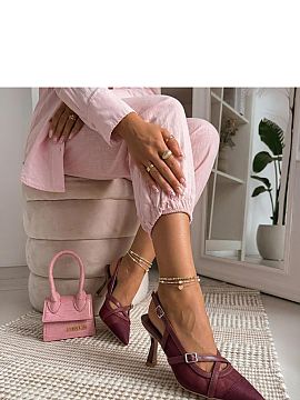 High heels Solea  Elegant high heels with an open back are a stylish proposal that combines classic with the lightness of a summer design. Made of high-qualit