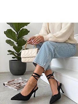 Laced stilettos Solea  Elegant lace-up heels are a unique proposition for women who want to combine classic with eye-catching details. Made of high-quality eco-lea