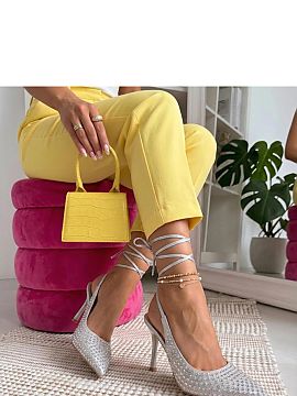 Laced stilettos Solea  Elegant lace-up heels are a unique proposal for women who want to combine classic with eye-catching details. Made of high-quality eco-leathe