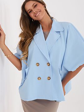 Coat Rue Paris  A short loose-fitting women\'s coat is the perfect proposal for the spring/summer season for women who value comfort and freedom in styling.