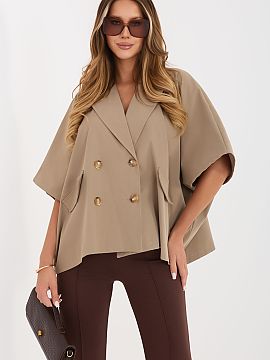 Coat Rue Paris  A short loose-fitting women\'s coat is the perfect choice for the spring/summer season for women who value comfort and freedom in styling. M