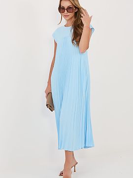 day dress Rue Paris  Elegant pleated dress with a timeless character, which will work perfectly in many stylizations from work, through business meetings, to spe