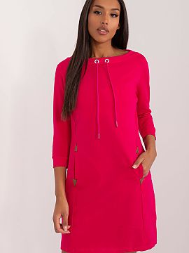 day dress Rue Paris  Stylish and comfortable sweatshirt dress with a simple cut, perfect for everyday wear. Its minimalist, smooth design fits well into casual s