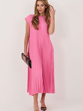 day dress Rue Paris  Elegant pleated dress with a timeless character, which will work perfectly in many stylizations from work, through formal meetings, to speci