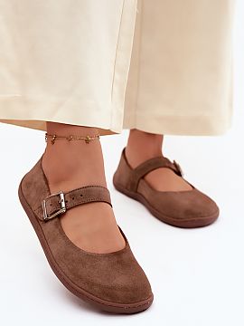 Balerinki Step in style  Women\'s barefoot ballerinas made of natural suede are a model created with maximum comfort and natural foot movement in mind. The barefoot 