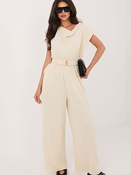 Suit Italy Moda  An elegant jumpsuit with a smooth finish is a universal proposition that will work well both for everyday wear, for work, and for more forma