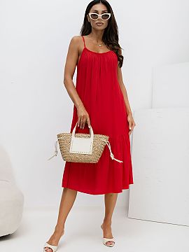 day dress Italy Moda  Summer flared dress is a light and feminine proposal perfect for everyday wear. It will work great on warm days, providing comfort and freed