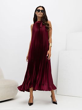 Formal dress Rue Paris  Pleated cocktail dress is an elegant proposal that will work perfectly for special occasions and parties. Its light, flowing midi length des