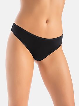 T-backs Teyli  Women\'s bamboo thong in black. Made of bamboo fiber, which prevents allergic reactions, as well as the formation of bacteria and fungi. Bam
