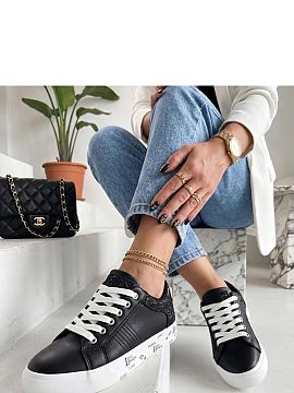 Platform sneakers Solea  Stylish sports shoes on a platform are a comfortable and fashionable proposition for everyday wear. Made of eco-leather, they combine a mode