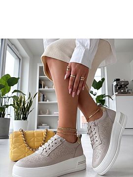 Platform sneakers Solea  Stylish platform sports shoes are a combination of comfort, quality, and modern design. Made of natural leather, they provide durability and