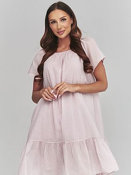 Daydress Makadamia  Women\'s loose dress is a combination of comfort, feminine style, and subtle lightness. Made of delicate, breathable fabric, it will work pe