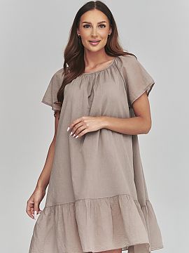 Daydress Makadamia  The loose women\'s dress is a combination of comfort, feminine style, and subtle lightness. Made of delicate, breathable fabric, it will wor