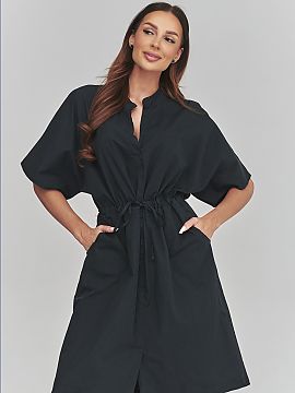 Daydress Makadamia  Stylish casual dress for women with a loose cut is the perfect choice for women who value comfort and timeless design. The model made of lig