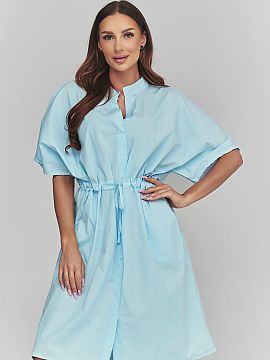 Daydress Makadamia  Stylish women\'s casual dress with a loose fit is the perfect choice for women who value comfort and timeless design. The model made of ligh