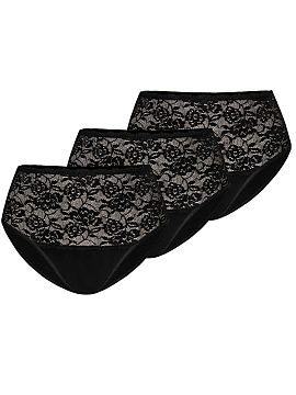 Set Teyli  Tri-pack of high-waisted women\'s panties in black. The sets are very popular among buyers on the market due to their attractive price. The 