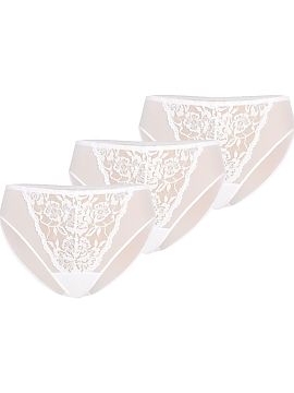 Set Teyli  A set of women\'s classic panties in snow white. Classic panties are very popular among women because they fit well on any figure regardless