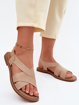 Sandals Step in style  Flat women\'s sandals made of eco leather are a versatile and stylish choice for warm days. The classic design makes it easy to match the mo