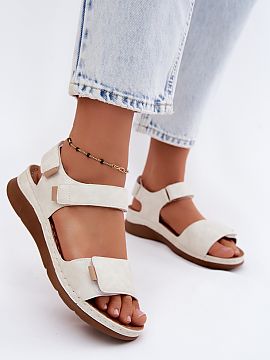 Buskin Step in style  Women\'s sandals made of eco-leather with a delicate wedge heel are a comfortable and functional option for warm days. The lightweight desig