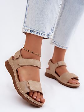 Buskin Step in style  Women\'s sandals made of eco leather on a delicate wedge are a comfortable and functional option for warm days. The light design makes the m