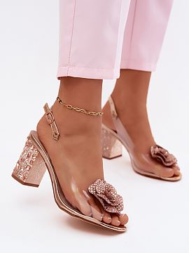 Heel sandals Step in style  Transparent women\'s sandals are a spectacular proposal created with special occasions in mind. The subtle form combined with transparent el