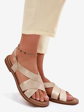 Sandals Step in style  Flat women\'s sandals made of eco leather are a versatile and stylish option for warm days. The classic design makes it easy to match the mo