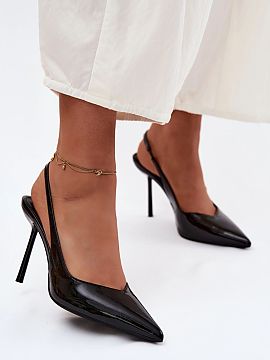 High heels Step in style  Women\'s high heels made of patent leather imitation are an elegant and striking proposition for women who appreciate classic style with a t