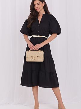 Daydress Italy Moda  A summer dress with a flared cut is a light and feminine proposal perfect for everyday wear and work. Made of breathable cotton, it ensures 