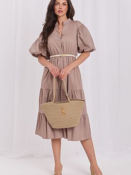 Daydress Italy Moda  A summer dress with a flared cut is a light and feminine proposition perfect for everyday wear and work. Made of airy cotton, it provides co