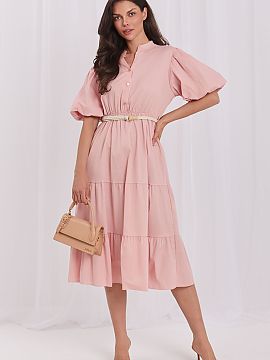Daydress Italy Moda  A summer dress with a flared cut is a light and feminine proposition perfect for everyday wear and for work. Made of breathable cotton, it e