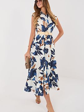 Daydress Italy Moda  A summer shirtdress, combining a shirt-style cut with a flared silhouette, is a stylish and comfortable everyday option. Made of natural cot