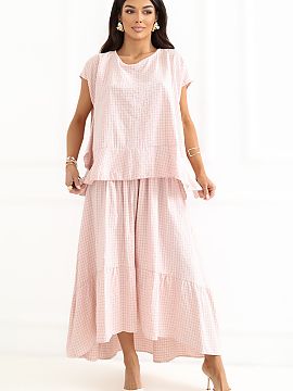 Skirt Italy Moda  Casual midi skirt in plaid is a comfortable and stylish proposition for everyday wear, perfect for casual, daily styling. Made of high-quali