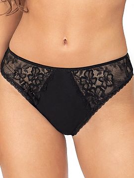 Panties Donna  Cotton panties with lace 218 are the perfect choice for women who appreciate the combination of elegance and everyday comfort. The subtle la
