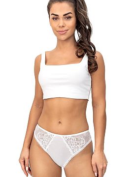 Panties Donna  Cotton panties with lace 218 are the perfect choice for women who appreciate the combination of elegance and everyday comfort. Subtle lace d