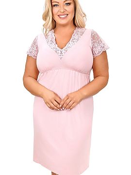 Plus Size Nightgown Donna  The Sonia Plus Size nightgown is an elegant, Polish proposal created with comfort and feminine style in mind. The model stands out with a de