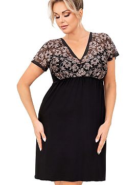 Plus Size Nightgown Donna  The Violetta Plus Size nightgown is an elegant proposal for women who want to combine comfort with a feminine, well-thought-out style. The m