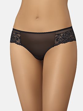 Brazilian style panties Teyli  Women\'s panties, black Brazilian style. They are made of very delicate and high-quality, sensual mesh, elegantly combined with pleasant and